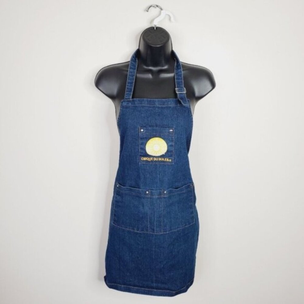 Rare Cirque Du Soleil Denim Cooking Baking Artist Smock Collectible Apron O/S